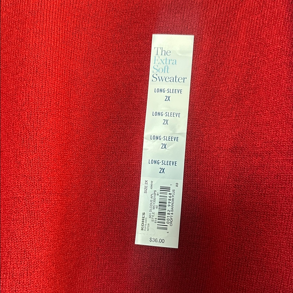 Croft and Borrow Red and Blue 2x Sweater Set v-neck NWT - Picture 3 of 6